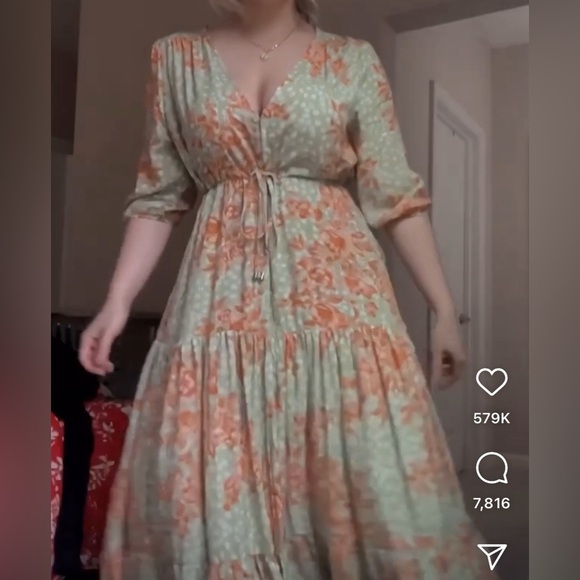 Abel The Label floral maxi dress size M - Picture 8 of 8